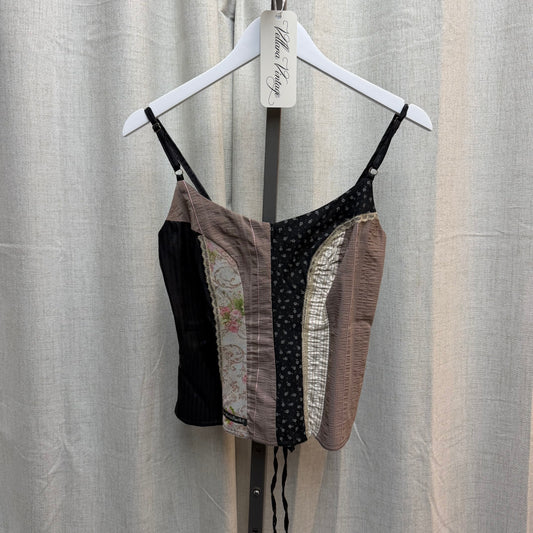 Brown Patchwork Cami