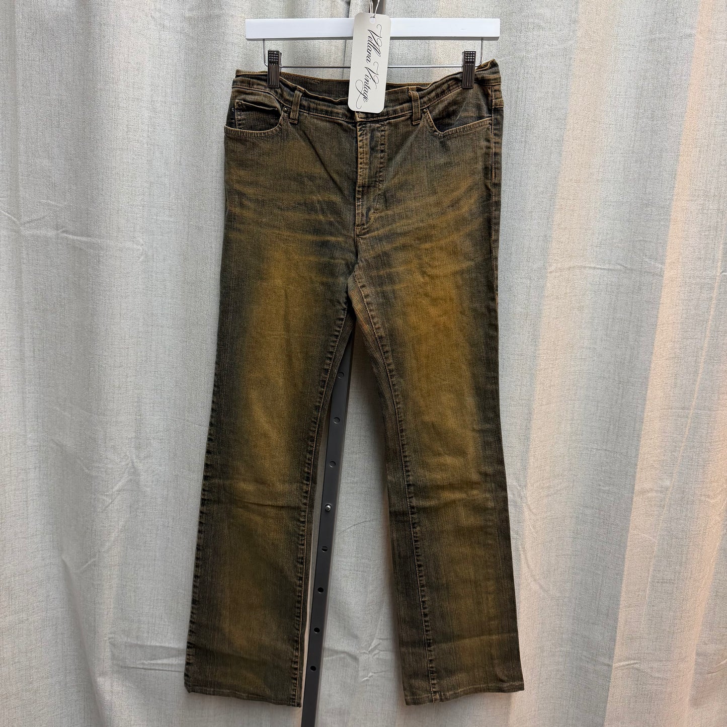 Just Cavalli Bronze Wash Low Rise Bootcut Jeans