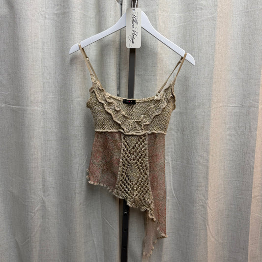 Beige Crochet & Paisley Euro Top
