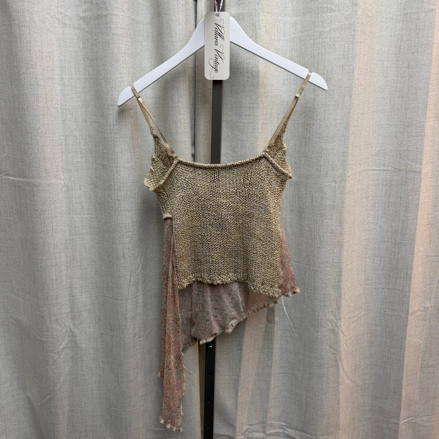Beige Crochet & Paisley Euro Top