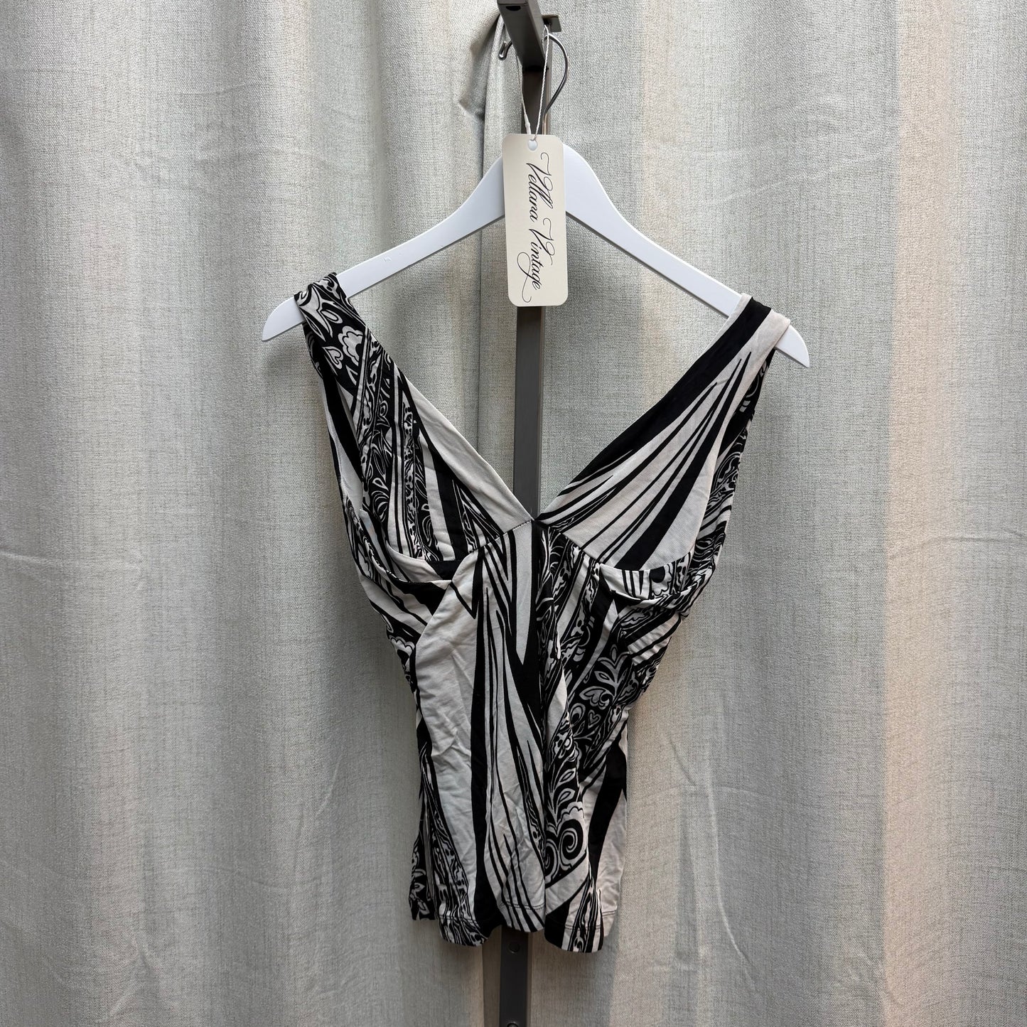 Just Cavalli Black & White Print Top
