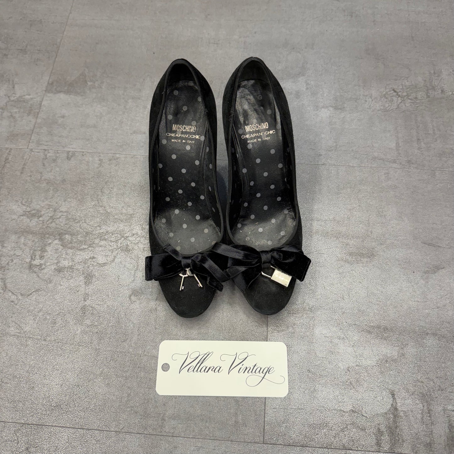 Moschino Cheap And Chic Lock & Key Heels