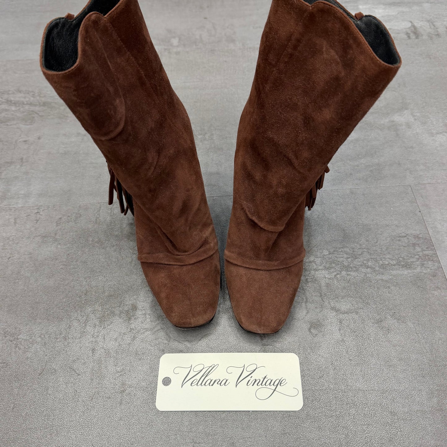 Giuseppe Zanotti Brown Suede Fringe Boots
