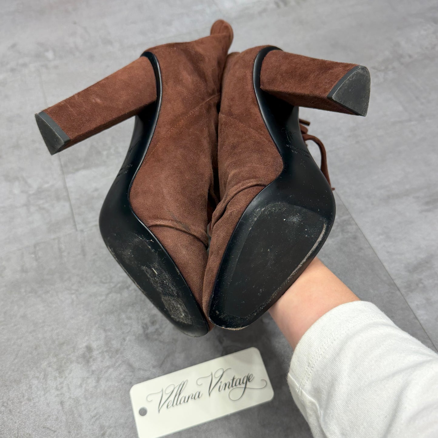 Giuseppe Zanotti Brown Suede Fringe Boots