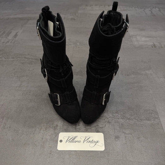 Giuseppe Zanotti Black Suede Stiletto Boots
