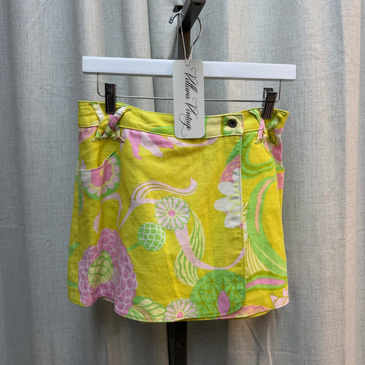 D&G Yellow Print Mini Skirt S/S 2004
