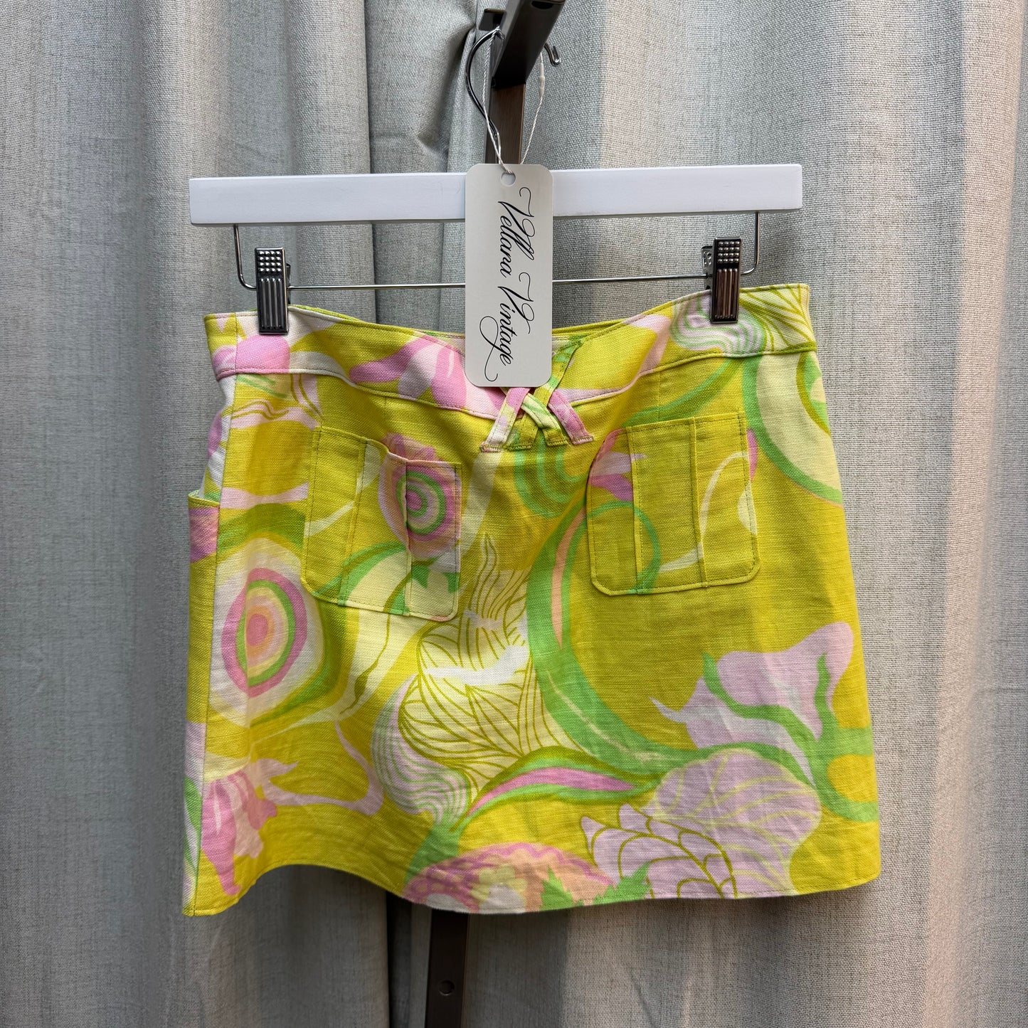 D&G Yellow Print Mini Skirt S/S 2004