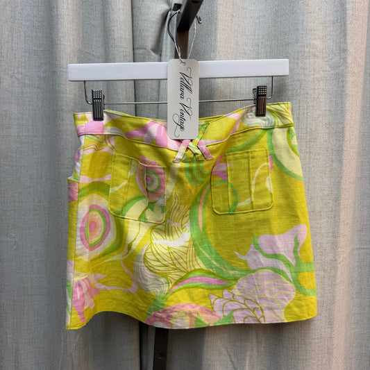 D&G Yellow Print Mini Skirt S/S 2004