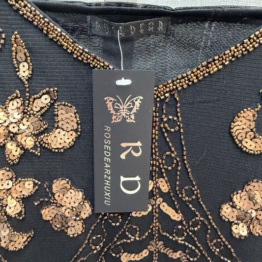 Black and Bronze/Copper Beaded Tank