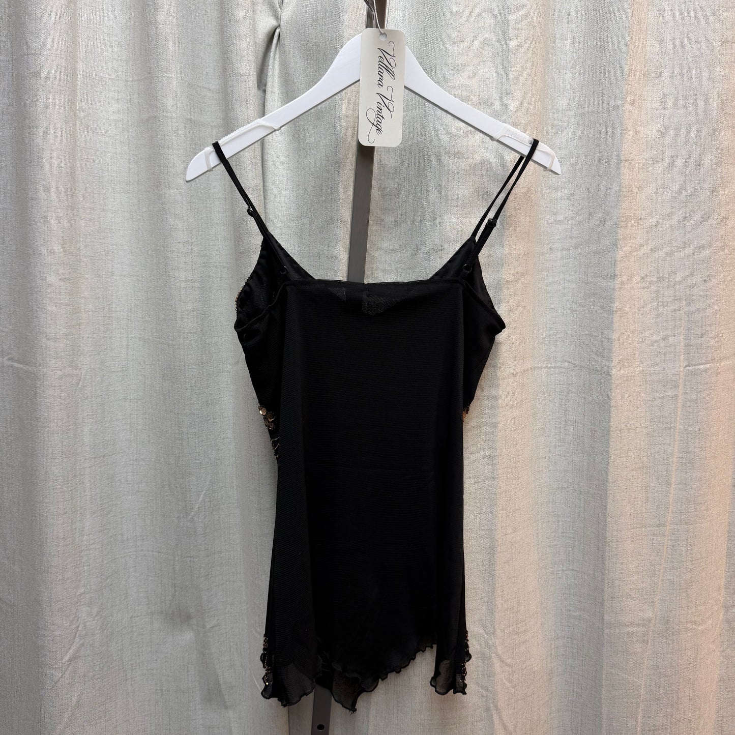 Black and Bronze/Copper Beaded Tank