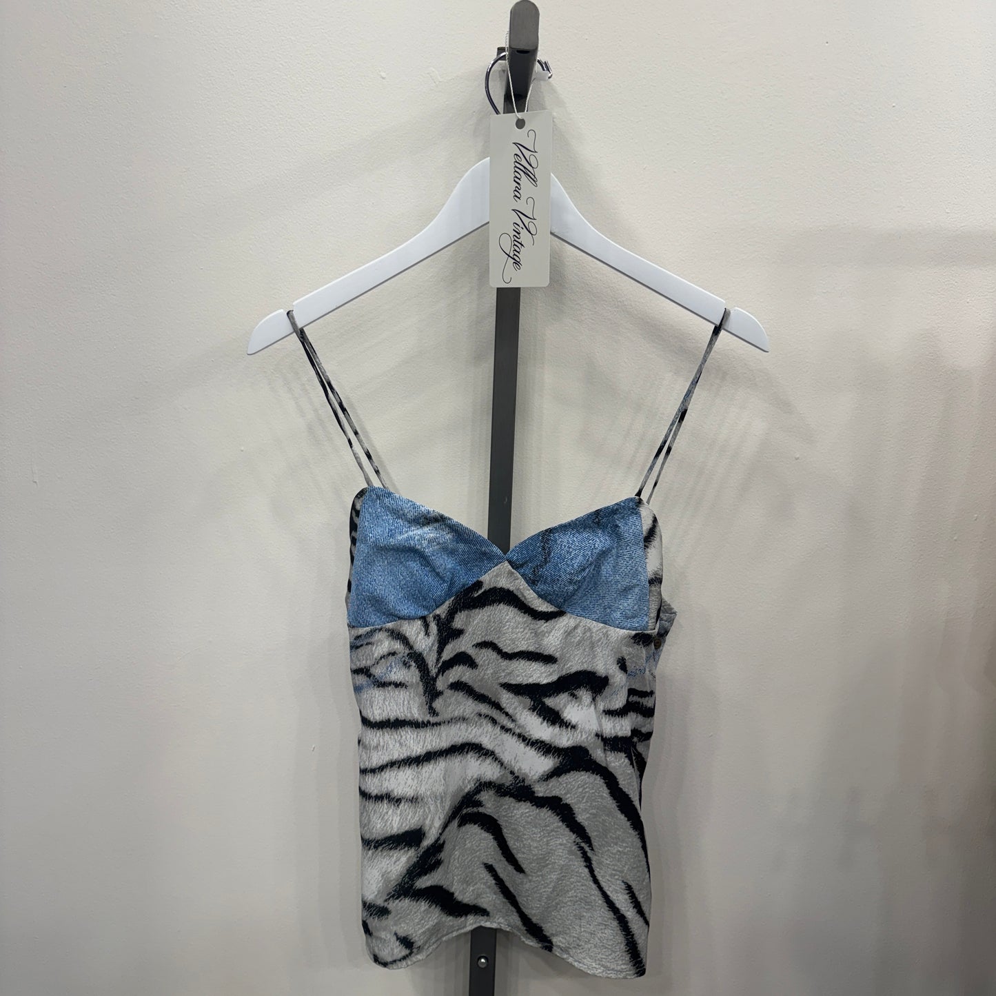 Roberto Cavalli Zebra Print Tank Top