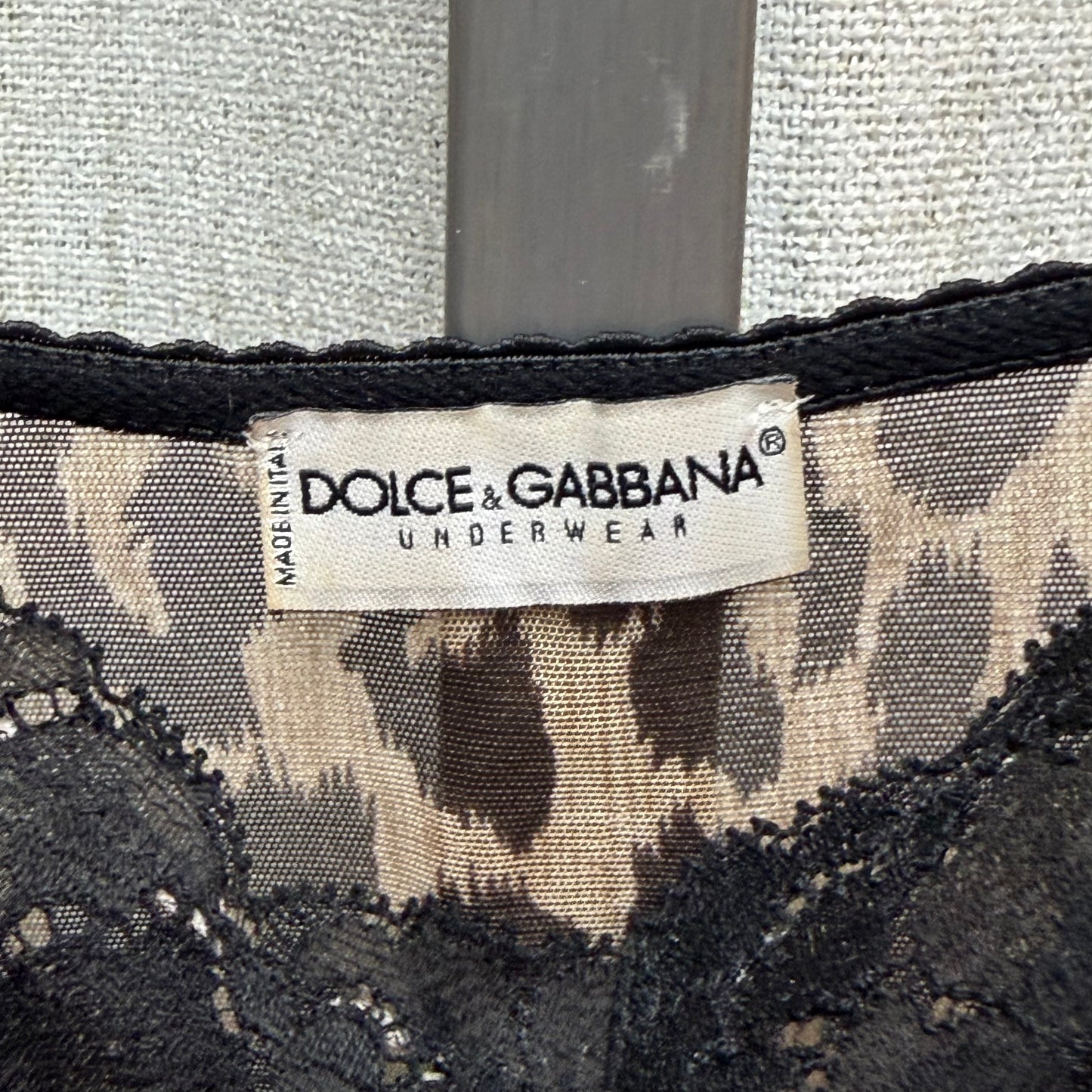 Dolce & Gabbana Underwear Sheer Leopard Print Bustier Top