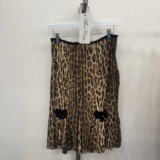Blumarine Cheetah Midi Skirt