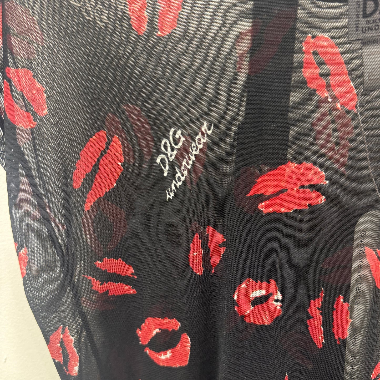 D&G Mesh Lipstick Tank Top