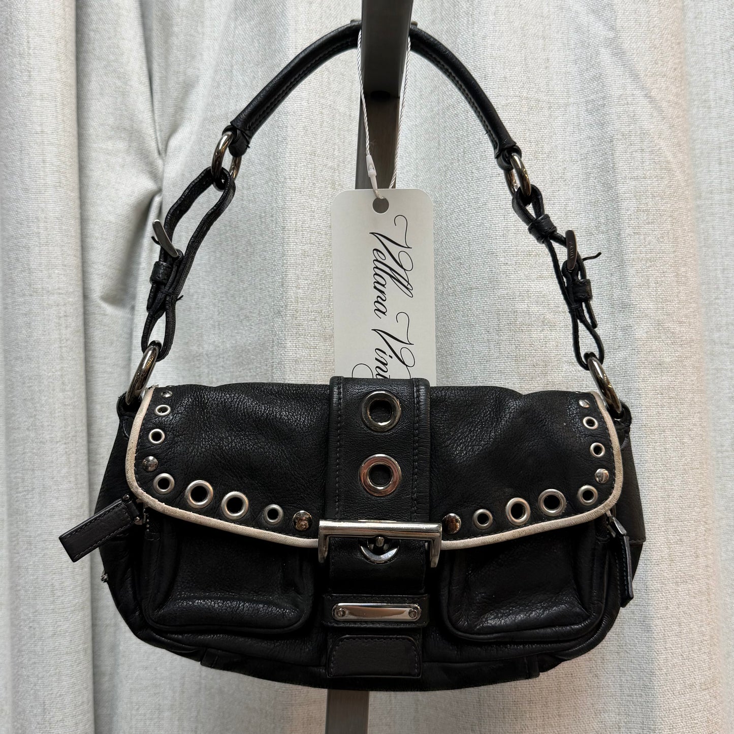 Prada Black Leather Shoulder Bag