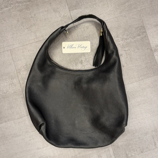 Gucci XL Soho Black Leather Hobo Bag with Tassel