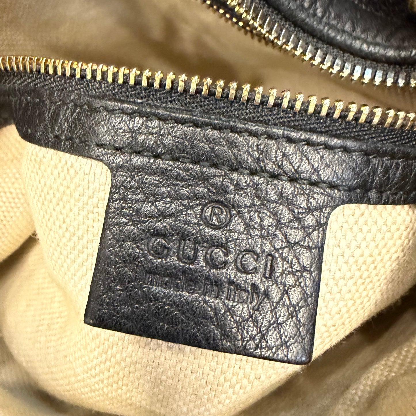 Gucci XL Soho Black Leather Hobo Bag with Tassel