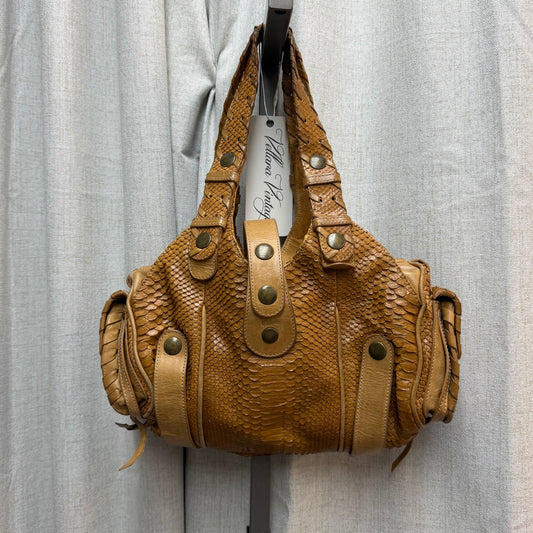 Brown Chloe Silverado Python Bag