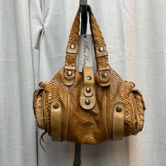 Brown Chloe Silverado Python Bag