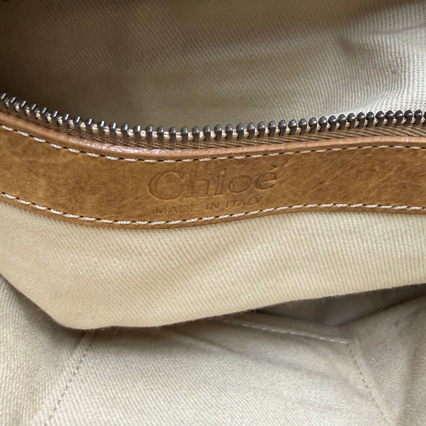 Brown Chloe Silverado Python Bag