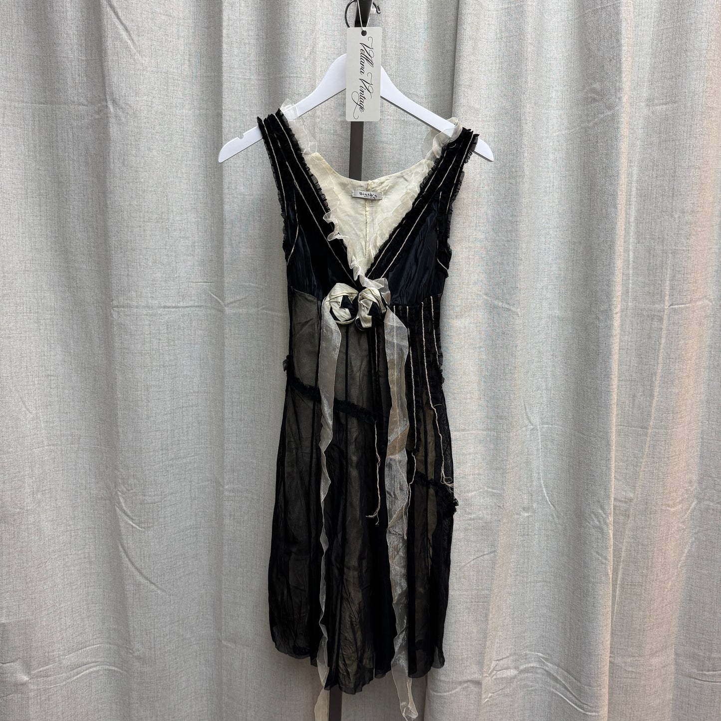 Vintage Italian Sheer Ruffled Dress