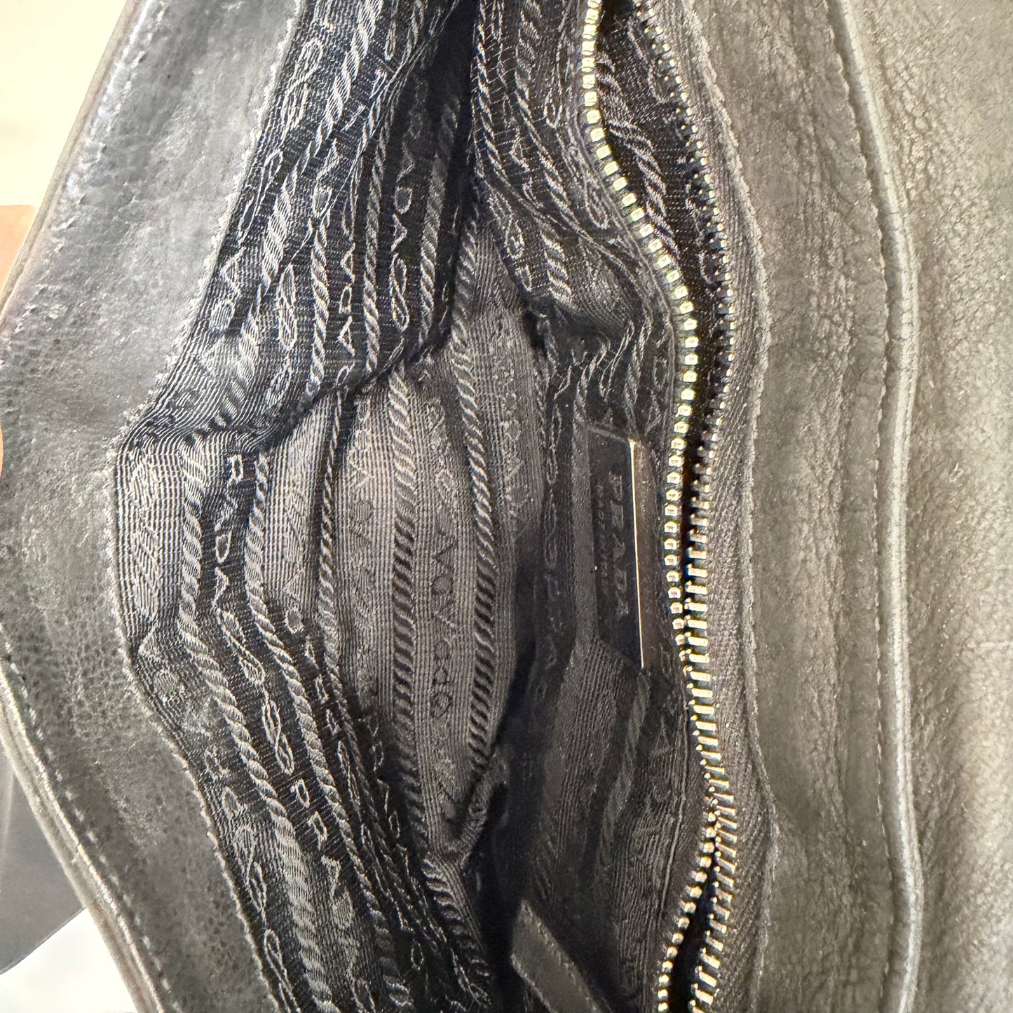 Prada Black Leather Shoulder Bag