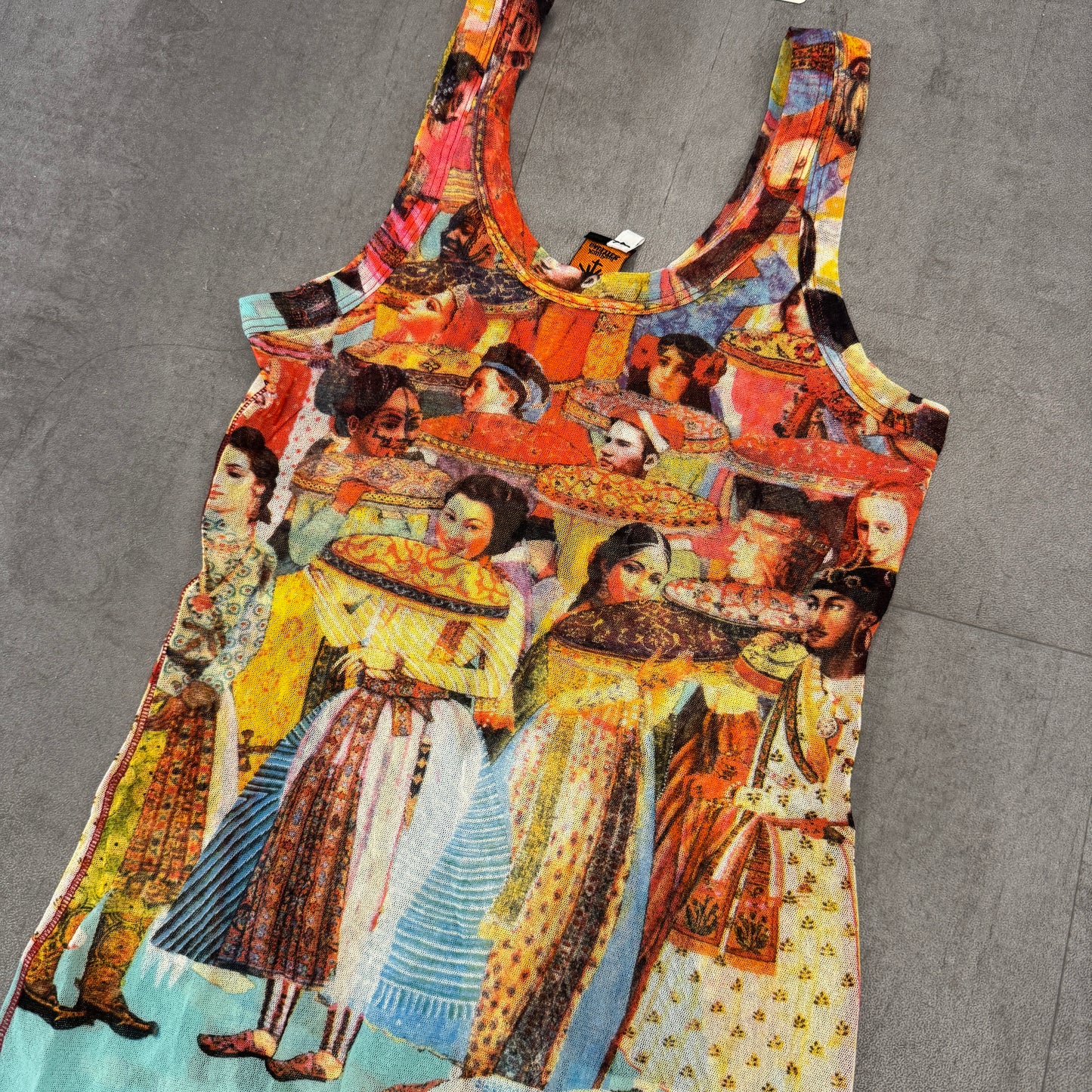 Jean Paul Gaultier Soleil S/S 2000 "Bombay" Indian Ceremony Mesh Tank Top