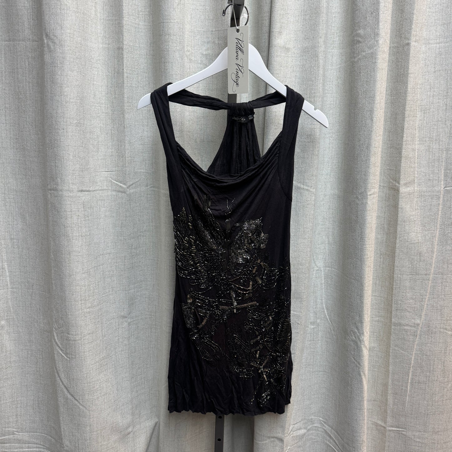 All Saints Beaded Cowl Neck Dress