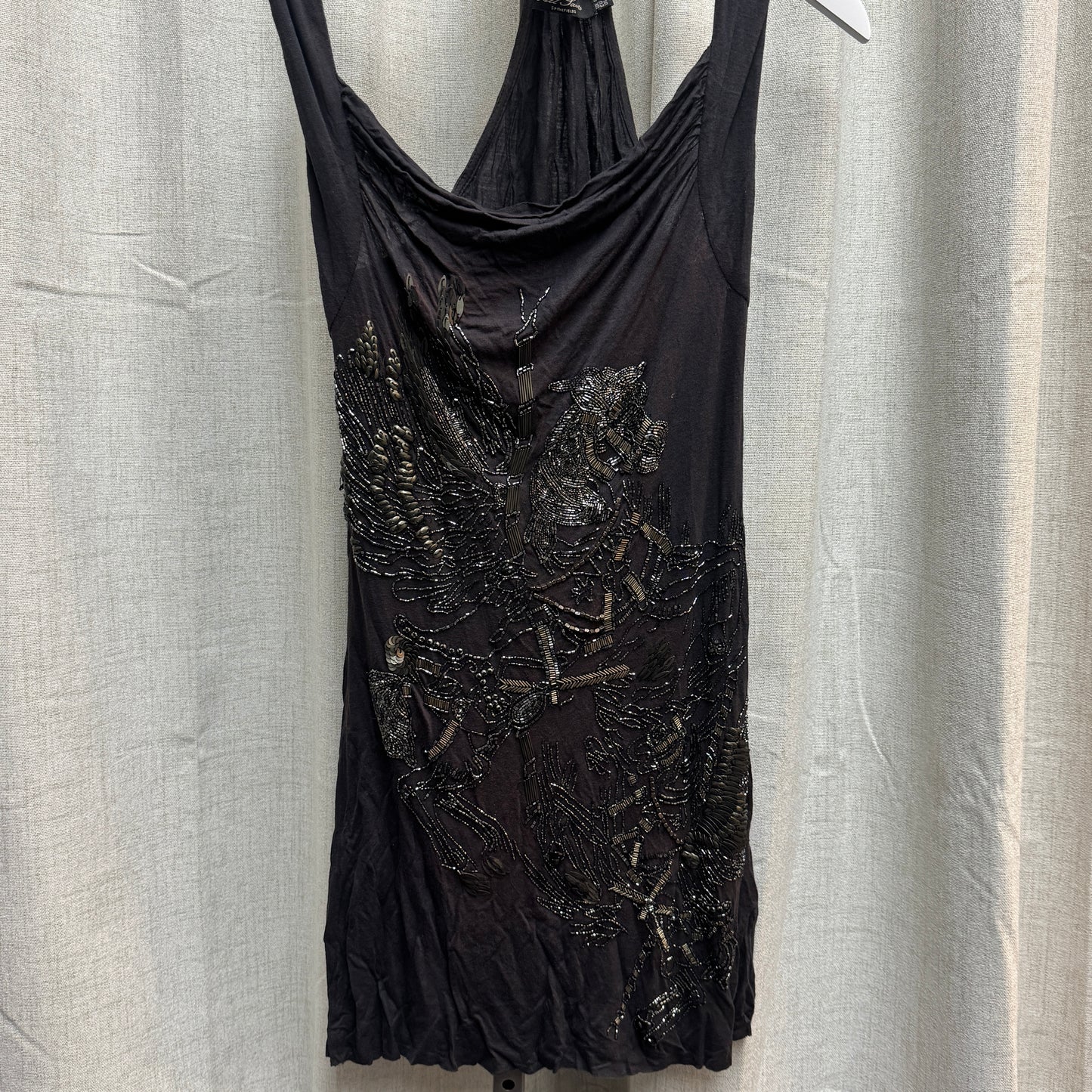 All Saints Beaded Cowl Neck Dress