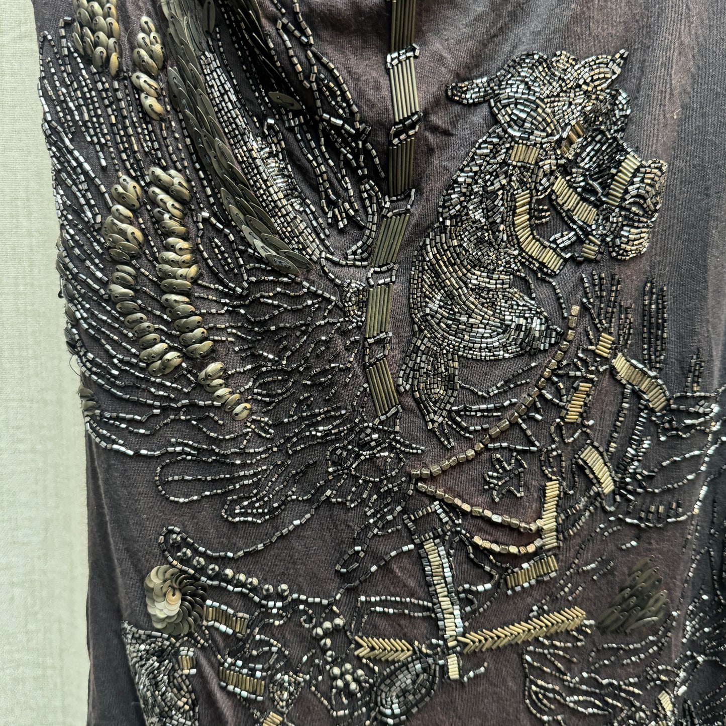 All Saints Beaded Cowl Neck Dress