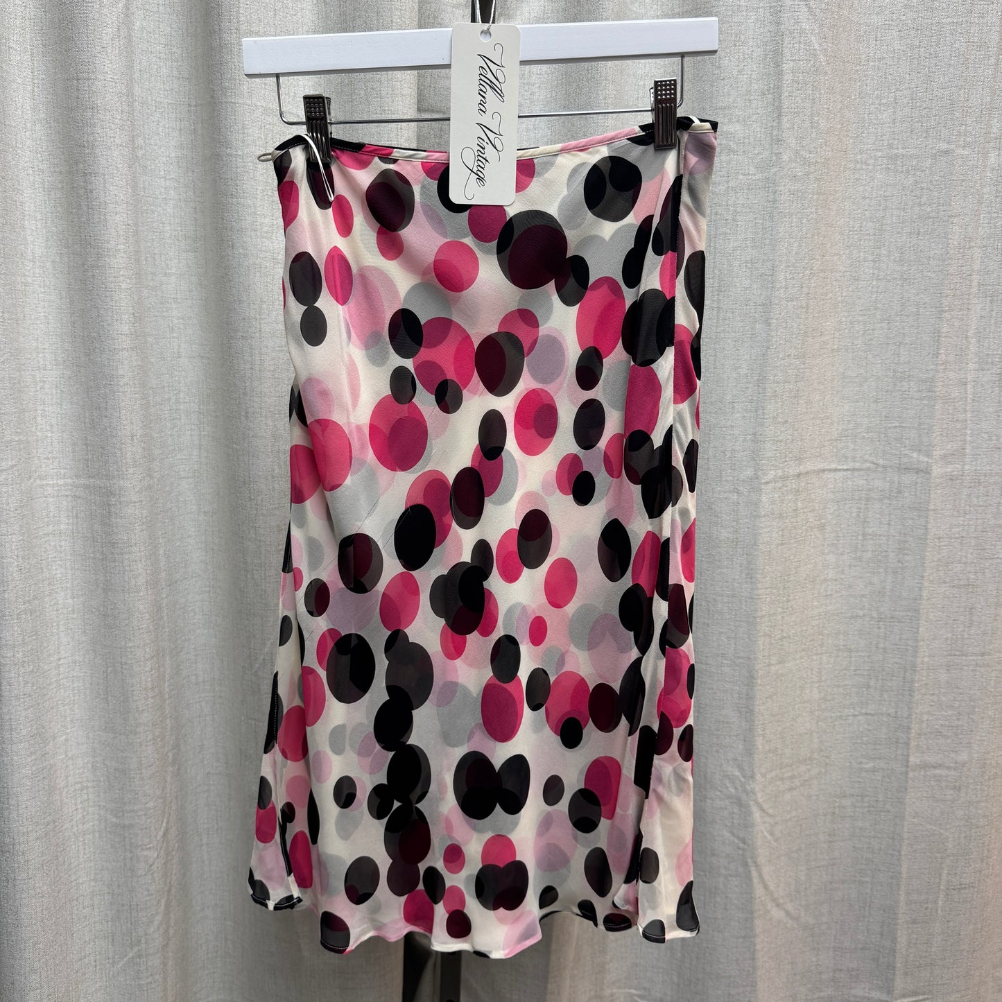Escada Silk Polka Dot Midi Skirt