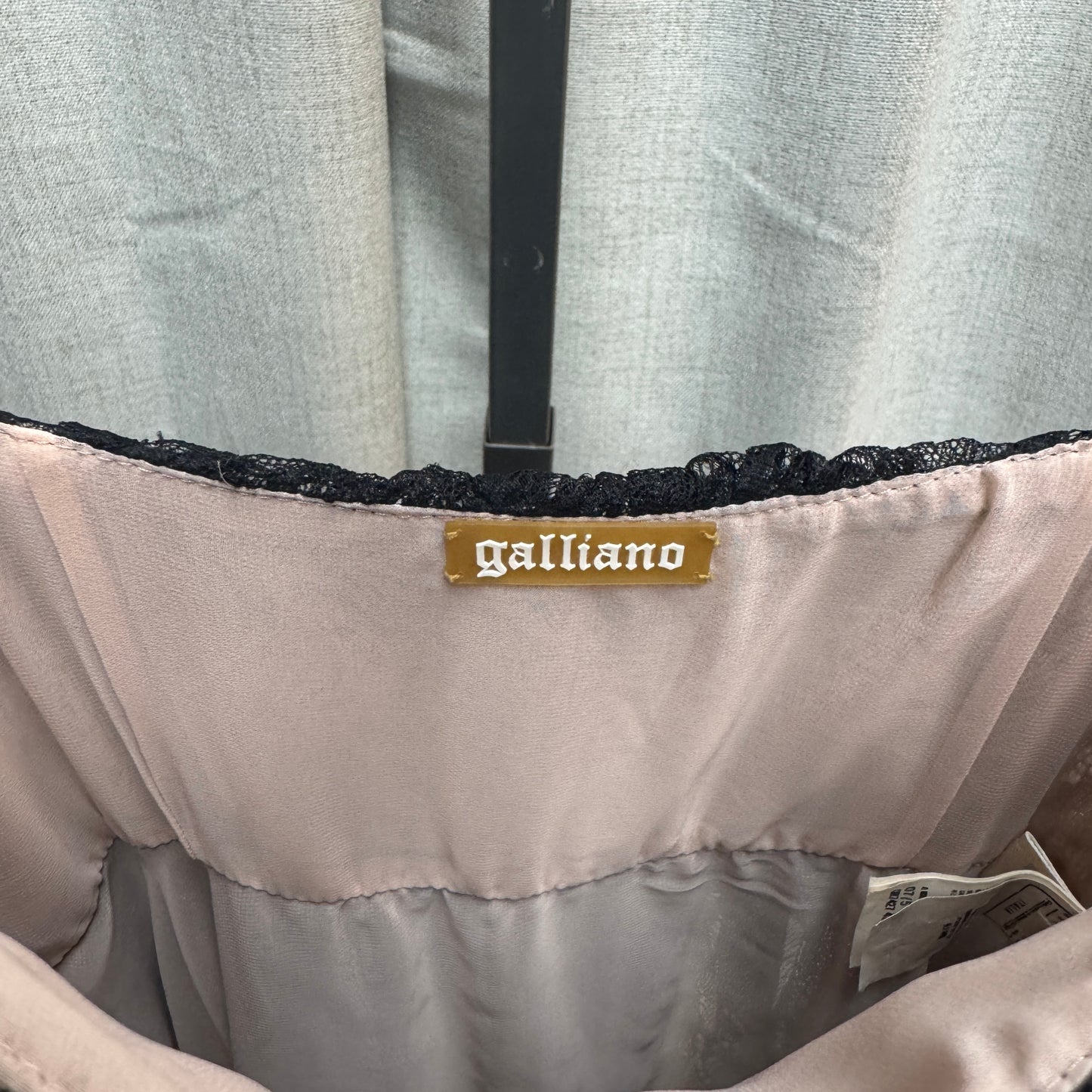 Black Galliano Lace Babydoll Mini Dress
