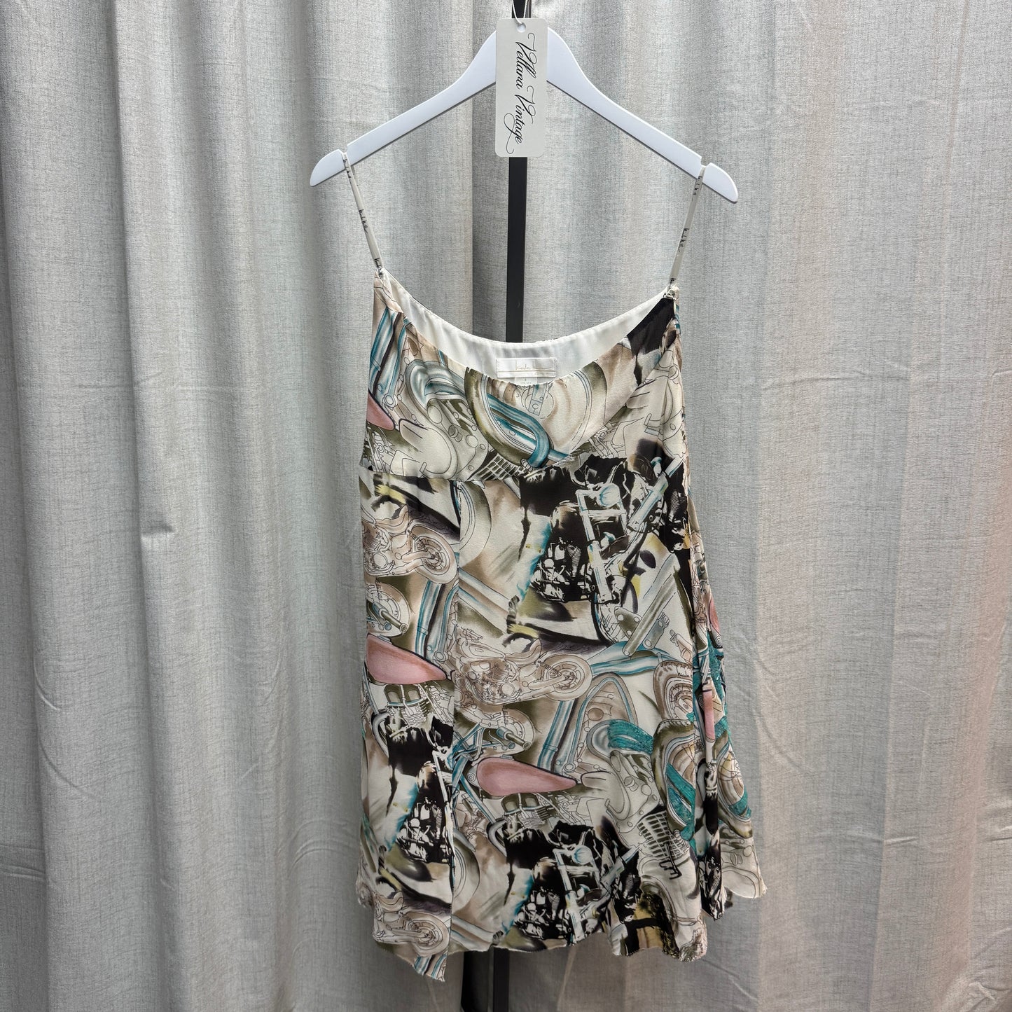 Nicole Miller Silk Abstract Sequin Maxi Skirt