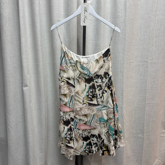 Nicole Miller Silk Abstract Sequin Maxi Skirt