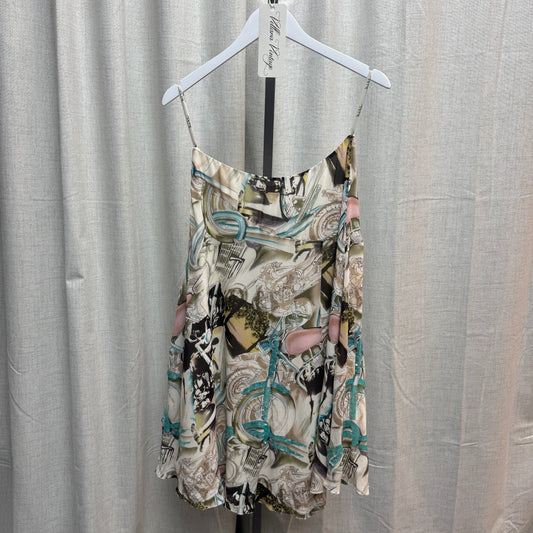 Nicole Miller Silk Abstract Sequin Maxi Skirt