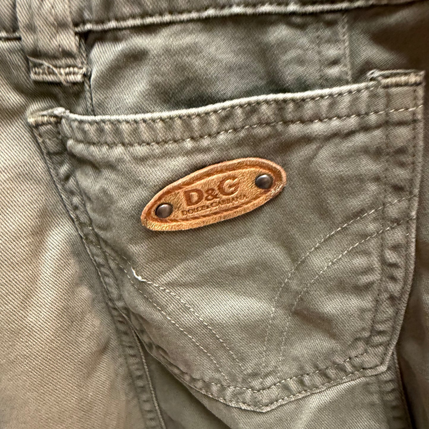 D&G Green Khaki Mini Dress