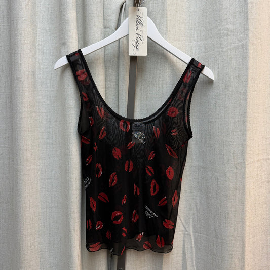 D&G Underwear Sheer Mesh Kiss Top