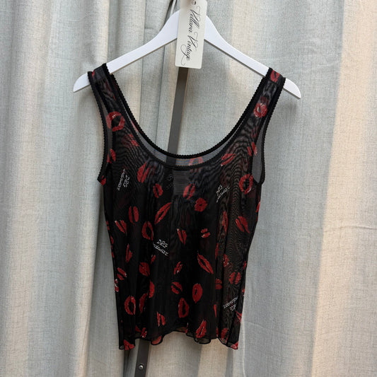 D&G Underwear Sheer Mesh Kiss Top