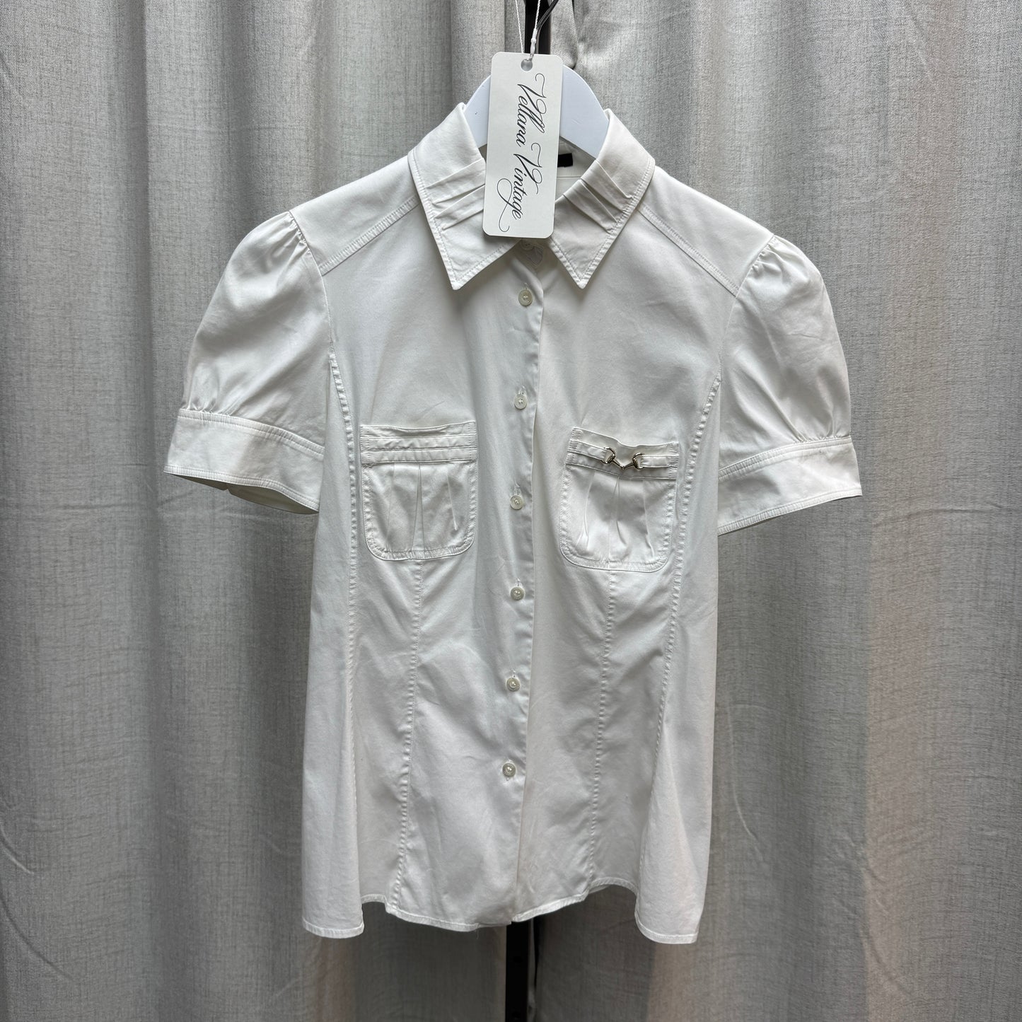 Gucci White Button-Down Short Sleeve