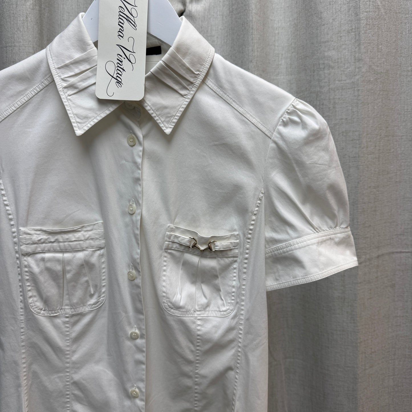 Gucci White Button-Down Short Sleeve