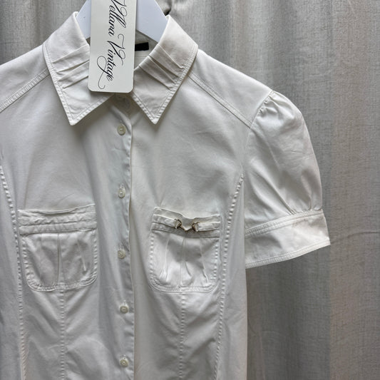 Gucci White Button-Down Short Sleeve