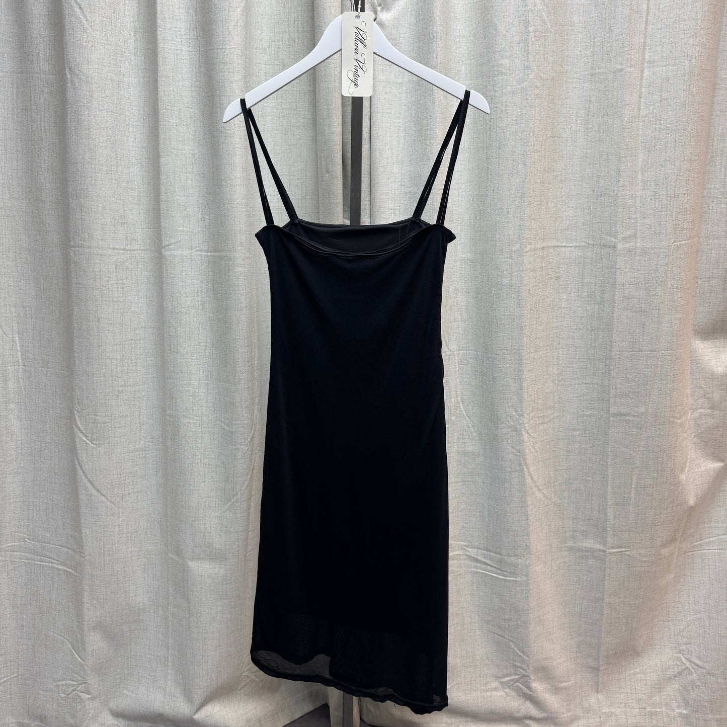 Black Rhinestone Bedazzled Midi Dress