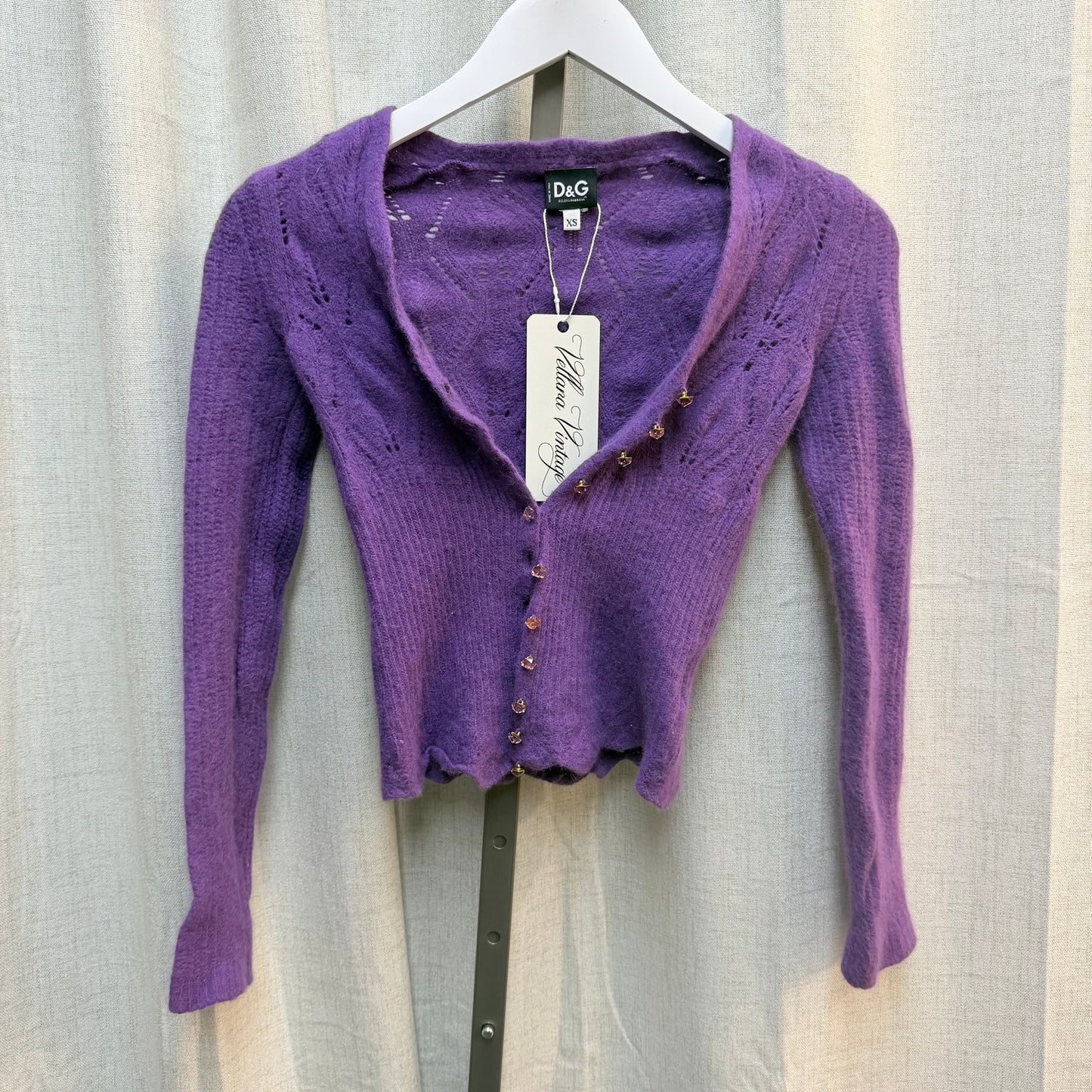D&G Wool Blend Purple Cardigan