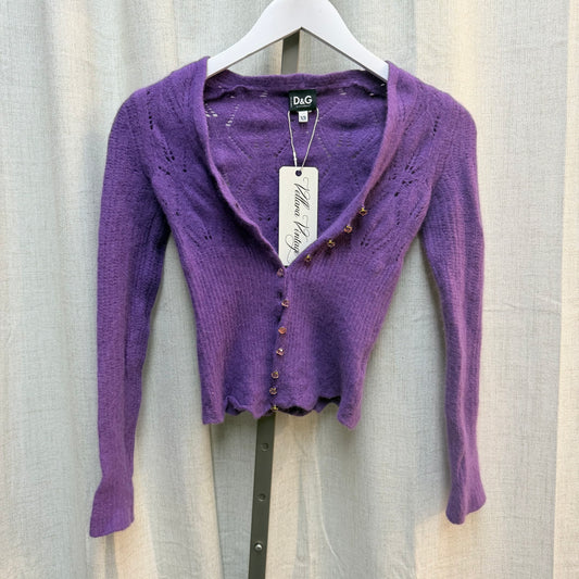 D&G Wool Blend Purple Cardigan