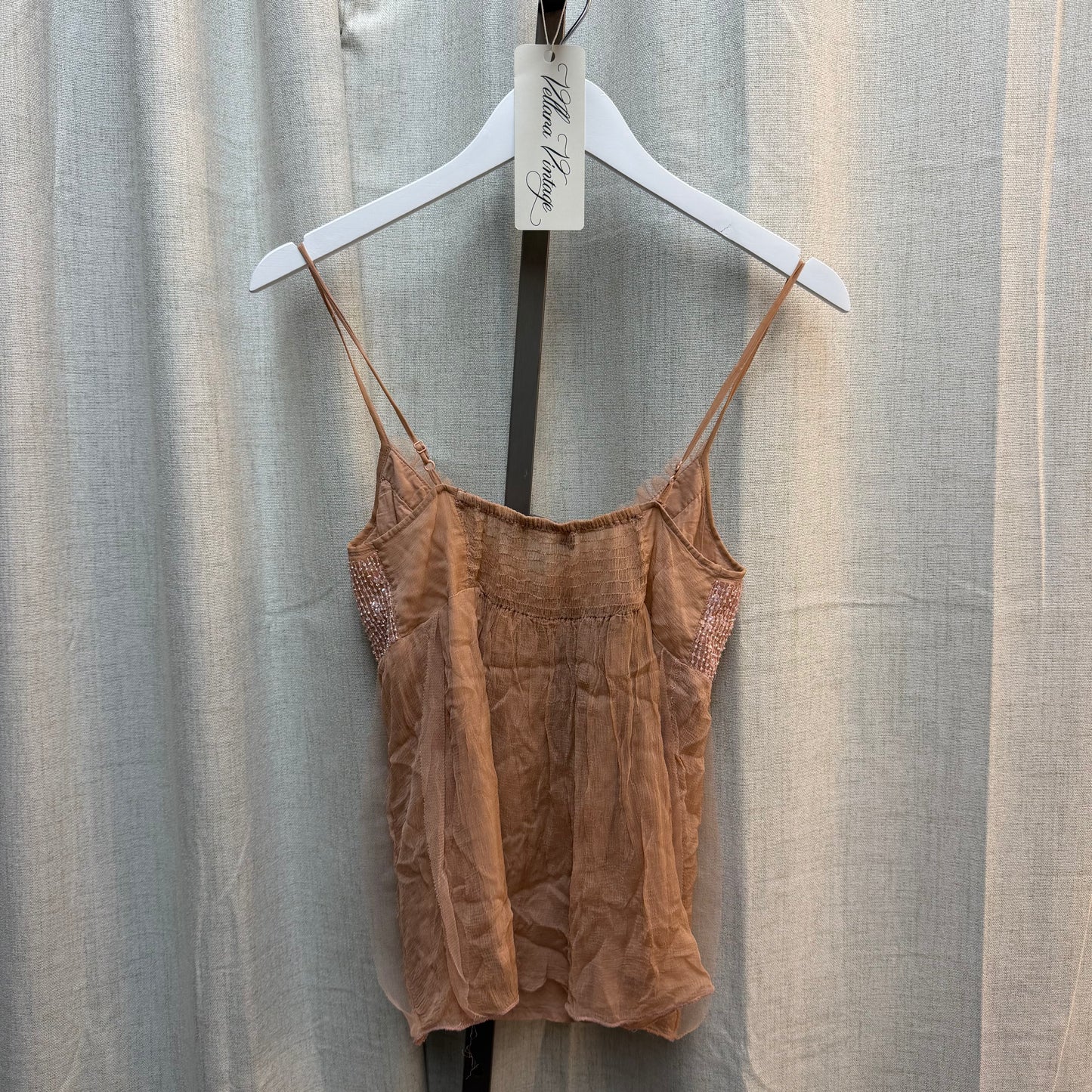 Morgan De Toi Silk Pink Beaded Cami