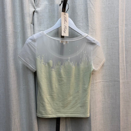 Roberto Cavalli Sheer Mesh & Light Green T-Shirt