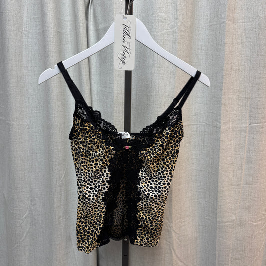 D&G Leopard Print Open Front Tank Top