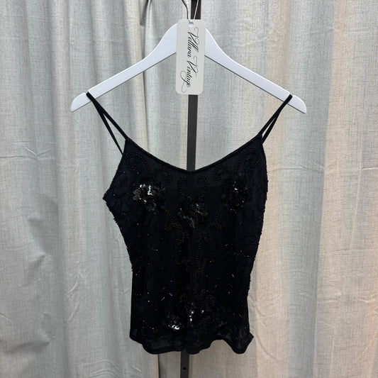 Black Beaded Tank Top