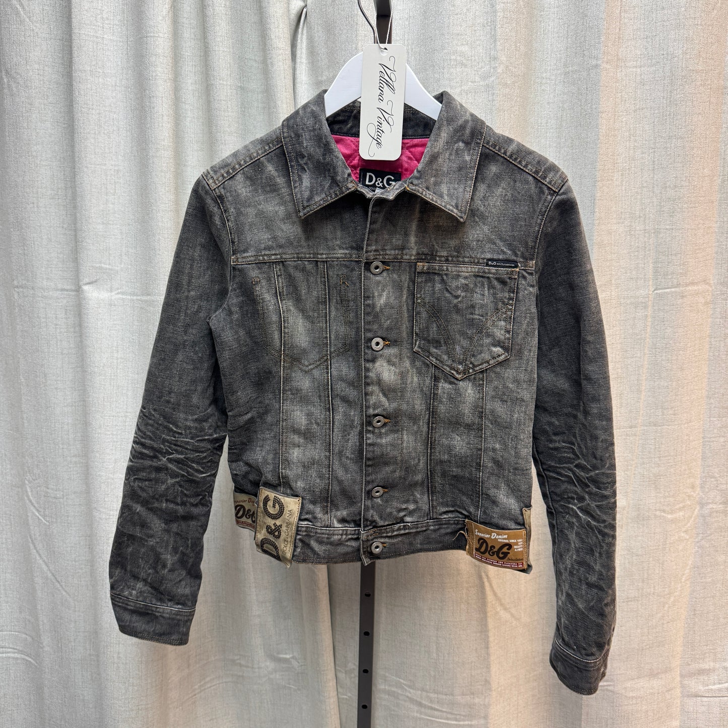 D&G FW2003 10 Tags Grey Raw Denim Jacket