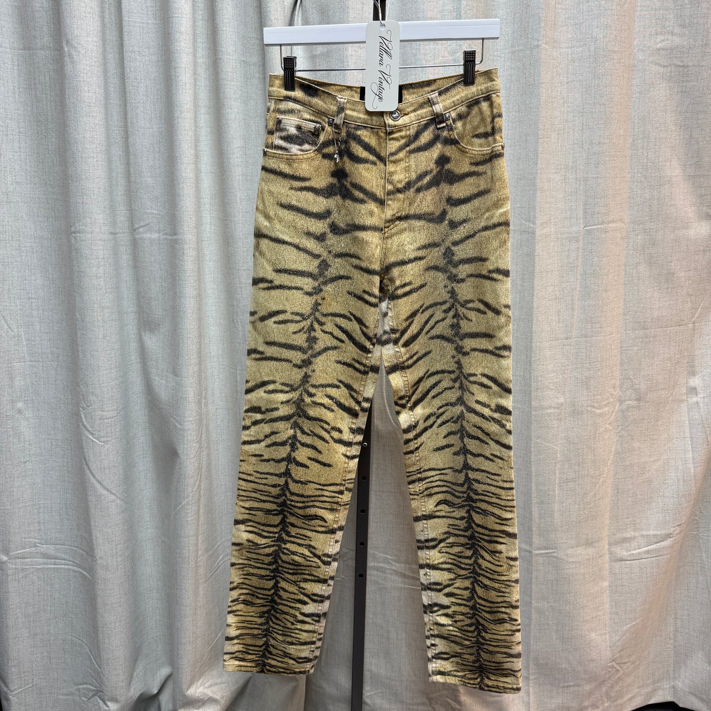 Roberto Cavalli Animal-Print Straight Leg Pants